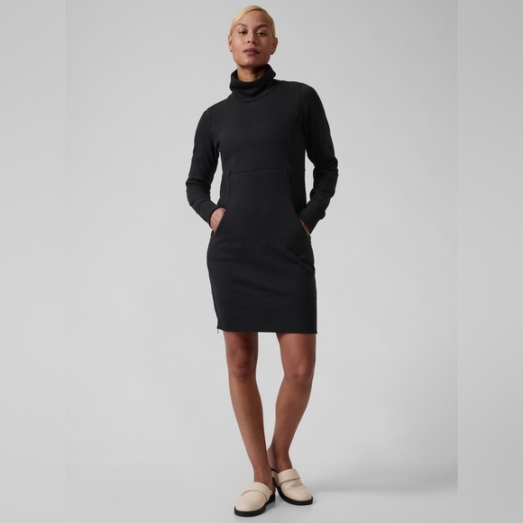Athleta Cozy Karma Funnel Neck Dress, Size Small - Picture 1 of 10